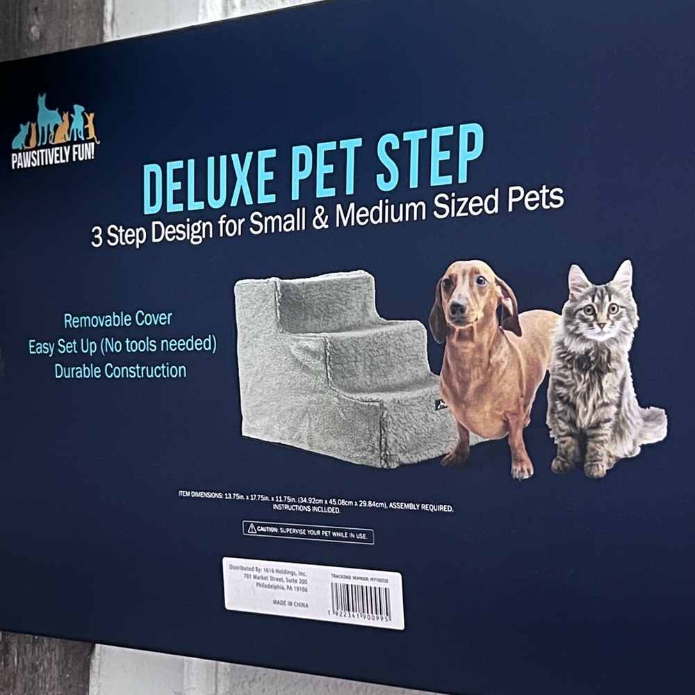 Pawsitively Posh Deluxe Pet Step - Gray - Picture 2 of 3